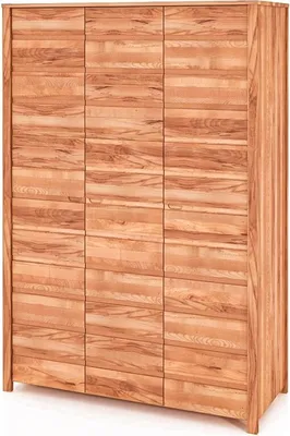 Produktbild von Kleiderschrank Tinci aus Kernbuche massiv 145x60x212 mit 3 Türen und Holzbeinen