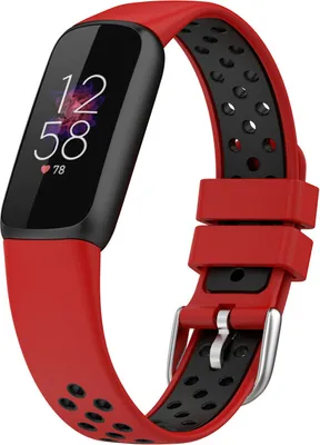 Produktbild von Strap-it Fitbit Luxe Sportarmband (Rot/Schwarz)