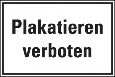 Produktbild von Dreifke® Schild | Hinweisschild Plakatieren verboten, Kunststoff, 300x200mm