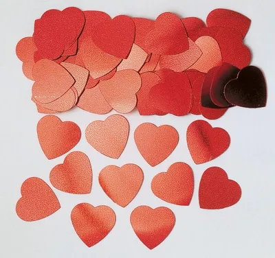 Produktbild von Folienkonfetti Jumbo Hearts rot