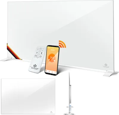 Produktbild von KESSER® Infrarotheizung Aluminiumheizung Energiesparend 2in1 Standgerät & Wandmontage Elektroheizung mit Erkennung Offener Fenster + Fernbedienung & App-Steuerung Thermostat Infrarot Heizpaneel