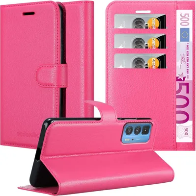 Produktbild von Cadorabo Hülle für Motorola EDGE 20 PRO / EDGE S PRO Schutz Hülle in Pink Handyhülle Etui Case Cover Magnetverschluss