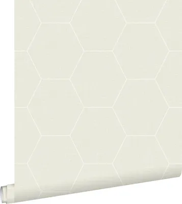 Imagen del producto de ESTAhome papel pintado hexágono beige 53 cm x 10.05 m