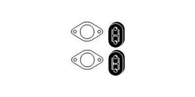 Produktbild von HJS Montagesatz Katalysator 82 45 7876 für MITSUBISHI Lancer VII Limousine (CSA, CTA)