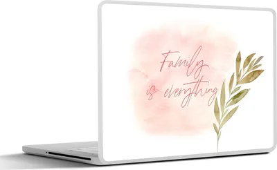 Produktbild von MuchoWow® Laptop Aufkleber Sticker Cover Zitate - Sprichwörter - Familie ist alles 30x22 cm - Laptop-Sticker
