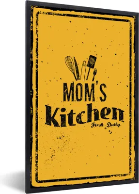 Produktbild von MuchoWow® Gerahmtes Poster Küche - Mutter - Vintage 20x30 cm - Poster mit Schwarzem Bilderrahmen Wandposter Rahmen Foto Bilder - Drucken - Bilder Poster im Rahmen