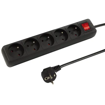 Obrázok produktu pre Predlžovací kábel 3m/5z+V PK35VBK+ (3x1,5mm) čierny
