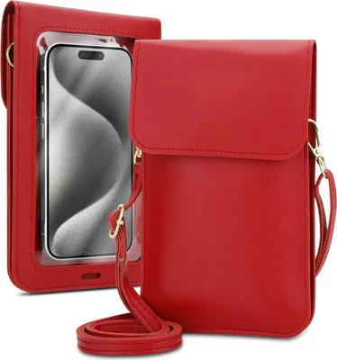 Handy Umhängetasche Crossbody - Kleine Schultertasche Mit Kopfhörer Eingang