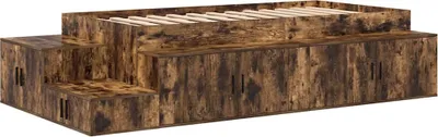 Produktbild von vidaXL Aufbewahrungsbettgestell Räuchereiche 75 cm Holzwerkstoff