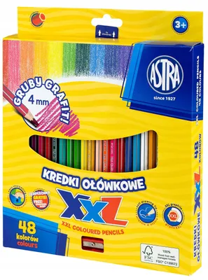 Zdjęcie produktu dla Astra Kredki Owkowe Hexagonalne - 48 Kolorw dla Twojej Kreatywnoci