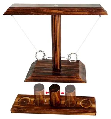 Immagine prodotto di Gioco di lancio degli anelli per bambini, versione da tavolo in legno