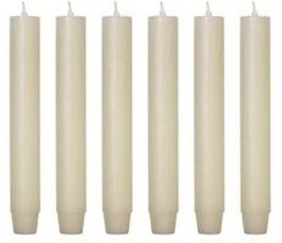 Cactula Stabkerzen – Creme – 6 Stück – 18 cm – Ø 2,6 cm