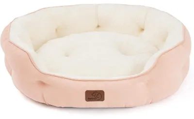 Immagine prodotto di Cuccia per gatti lavabile con cuscino estraibile, dimensioni 63x53x20 cm, colore rosa