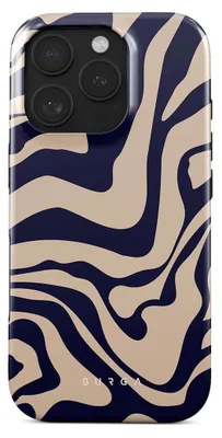 Produktbild von Handyhülle für iPhone 16 Pro, Burga Vigilant Tough Magnetic, Beige und marineblau