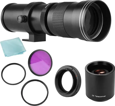 Produktbild von Telezoomobjektiv mit manuellem Fokus 420-800mm MF Teleobjektiv Telekonverter Objektivsatz