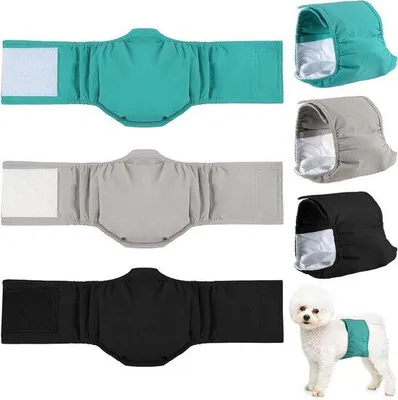 Produktbild von Famanu Hygienische Hundehose - Wasserfest und Absorbierend - 3er-Pack (M)