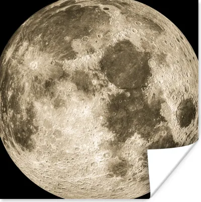 Produktbild von MuchoWow® Poster Weltraum - Mond - Jahrgang 50x50 cm - Wohnzimmerdekoration
