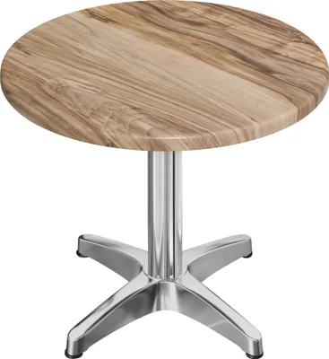 Produktbild von WBC | Bistro Außen Tisch | Ø:H 70 x 80,5 cm | Sheesham / Aluminium | Rund | Bistrotisch Gastro Tisch