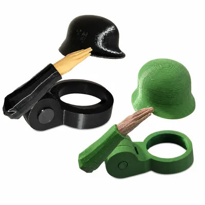 Produktbild von Bierflaschenverschluss Soldat Salut Helm, dekorativ & Geschenkidee, Insektenschutz, Schwarz + Grün, 2026 Edition