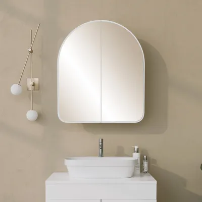 Immagine prodotto di Skye Decor, Armadietto Hope - Bianco, Armadietti per il bagno, Armadietti per il bagno, Bianco, Pannello rigido, 50 x 45 x 12 cm