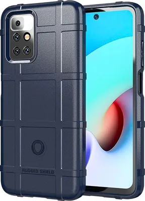 Produktbild von Mobigear Rugged Shield  Xiaomi Redmi 10 4G Hülle Flexibles TPU Backcover Stoßfest - Blau