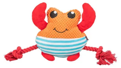 Image de Peluche pour chiens Trixie Crabe orange 28 cm en polyester et tissu