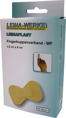 Produktbild von Leina-Werke Fingerkuppenverband 50 Stück lose 4,5 cm x 8 cm wasserfest