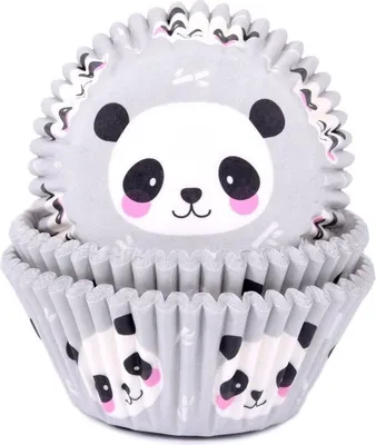 Produktbild von Panda Muffin-Körbchen 50x33 mm - House of Marie