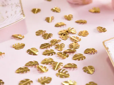 Produktbild von Konfetti Blätter 1,5x2cm 15g gold
