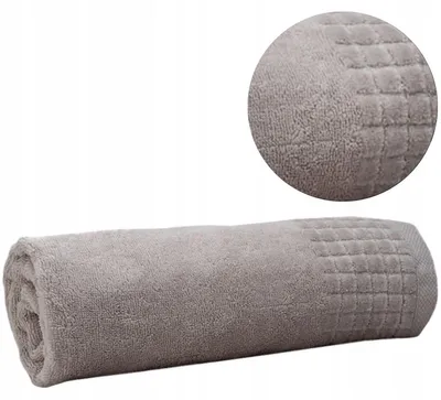 Produktbild von Baumwoll-Badetuch Frottee 50x100 Schnelltrocknend Sepia