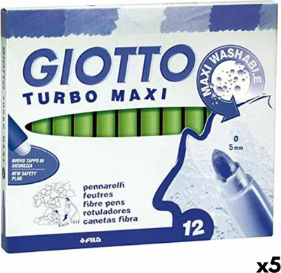 Obrázek produktu pro Sada fixů Giotto Turbo Maxi světle zelená (5 kusů)