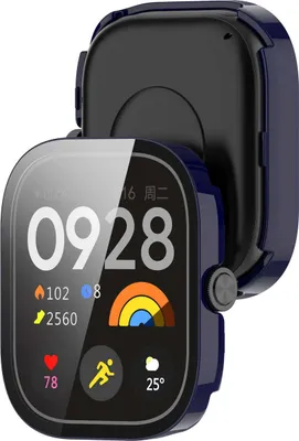 Produktbild von Bizon Case+Glass Uhrengehäuse für Xiaomi Redmi Watch 5, Blau