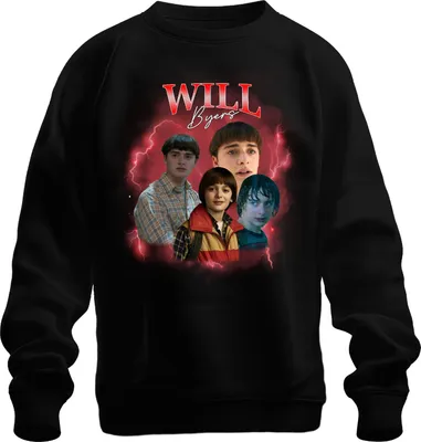 Produktbild von WILL Byers Stranger Fan Geschenk Retro Vintage Serie 90s Bootleg Uni Sweatshirt Pullover, Schwarz, S