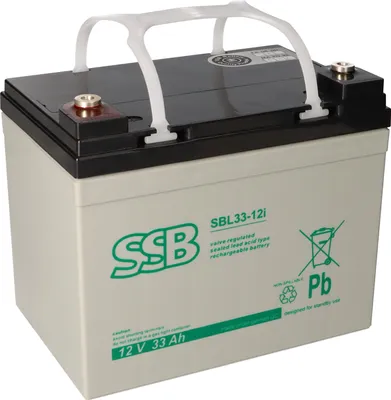 Zdjęcie produktu dla Akumulator ołowiowy SSB SBL 33-12i AGM złącze śrubowe M6 - 12V 33Ah