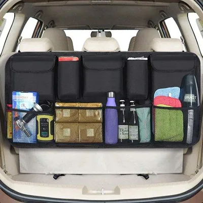 Produktbild von Famanu Kofferraum-Organizer mit wasserdichten Taschen für SUV - Schwarz