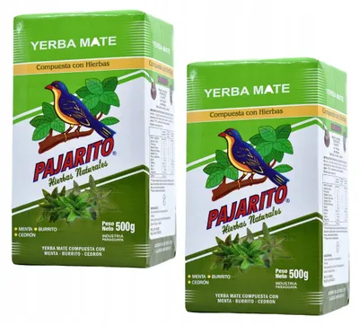 Productafbeelding van Yerba Mate Pajarito met kruiden, 2x500g = 1kg