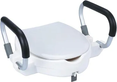 Produktbild von Famanu Toilettensitzerhöhung mit Armlehnen - Erhöhte Toilette für Senioren und Menschen mit Behinderung