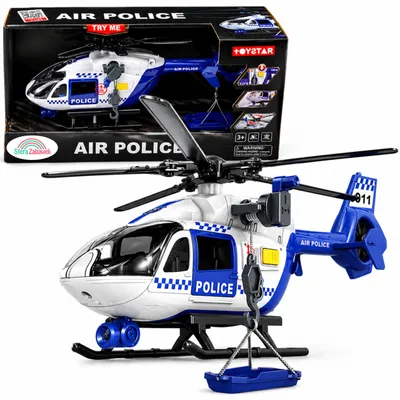 Zdjęcie produktu dla Helikopter Zabawka Ratunkowy Straż Pożarna Policja Światło Dźwięk