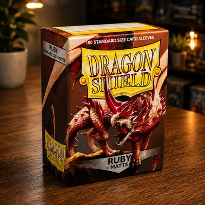 Productafbeelding van Dragon Shield: Ruby - Matte sleeves - Standaard formaat, AI-gegenereerde afbeelding