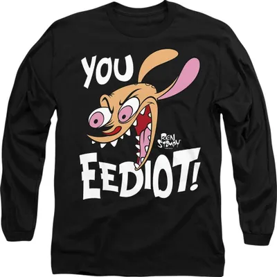 Produktbild von Ren & Stimpy - "You Eediot!" T-Shirt für Herren/Damen Uni TV10637 (S) (Schwarz)