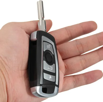 Imagen del producto de Control remoto plegable modificado de 4 botones, frecuencia 433MHz, sin chip ID44, compatible con BMW (modelo 7935AA)