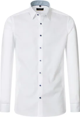 Produktbild von REDMOND Herren Businesshemd Langarm Kent Slim-Fit Twill Weiß L