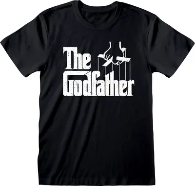 Produktbild von Kurzarm-T-Shirt The Godfather Logo Schwarz Uni - S