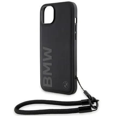 Zdjęcie produktu dla Etui Bmw Signature Leather Wordmark Cord Na Iphone 15 / 14 / 13 - Czarne