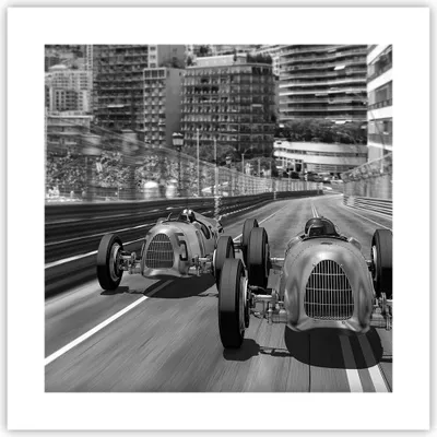Produktbild von Poster - Poster ohne Rahmen - Formel 1 Retro - 40x40 cm - Wand Bild - Wanddeko - Wandbilder - Kunstposter - Wandposter - Bilder - Kunstdruck - Wanddekoration - Wandbild - P2XAC40x40-4843