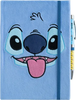 Produktbild von Stitch Premium Plüsch Notizbuch A5 mit Stift Tropical