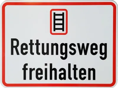 Produktbild von Original Verkehrszeichen Nr. 1000- mit Sondersymbol Rettungsweg freihalten Verkehrsschild Straßenschild Schild Schilder Krankenwagen Verkehrsschilder
