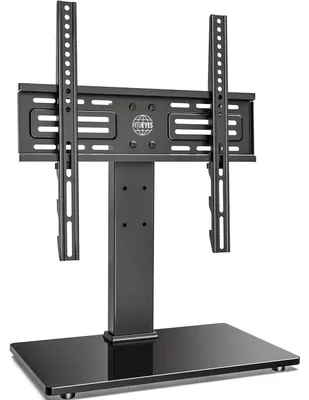 Immagine prodotto di Supporto per televisore, adatto per schermi da 27 a 55 pollici, regolabile in altezza, con capacità di carico fino a 40 kg, standard VESA 400x400 mm, colore nero