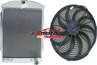 Immagine prodotto di Radiatore, alluminio, dimensioni nucleo 17,3" x 21,2" x 2,2", dimensioni totali 20", compatibile con Chevy Car Street Rod 1940-1941, potenza di raffreddamento aumentata del 30%
