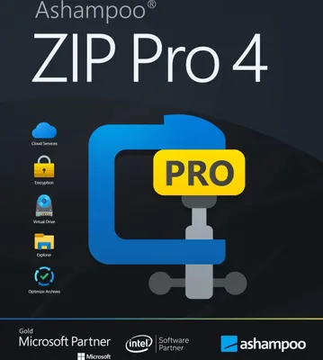 Immagine prodotto di Ashampoo ZIP Pro 4, versione completa, scompatta ZIP, RAR, TAR ecc. / 1 PC / licenza permanente (licenza via e-mail)